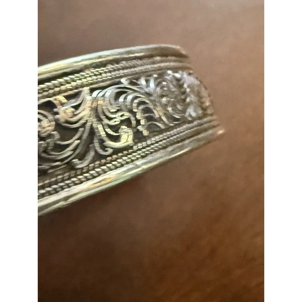 Bracelet Vtg Turquoise‎ Cuff Navajo Style Boho Tribal Engraved Blue Stones